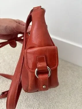 Bags | Nicole St Gilles Paris Leather Bucket Bag Rust Orange Vintage ...